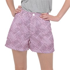 Wood Texture Diagonal Weave Pastel Ripstop Shorts by Mariart