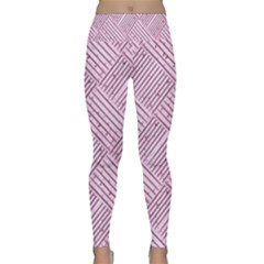 Wood Texture Diagonal Weave Pastel Lightweight Velour Classic Yoga Leggings by Mariart