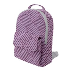 Wood Texture Diagonal Weave Pastel Flap Pocket Backpack (large) by Mariart