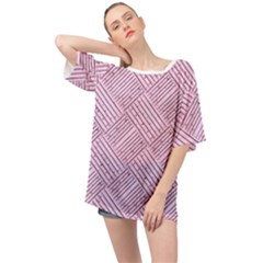 Wood Texture Diagonal Weave Pastel Oversized Chiffon Top by Mariart