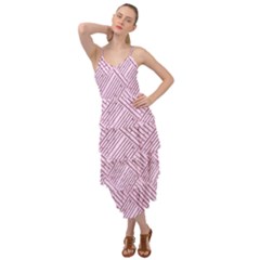 Wood Texture Diagonal Weave Pastel Layered Bottom Dress by Mariart