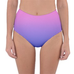 Dot Background Pattern Halftone Reversible High-waist Bikini Bottoms by Bajindul