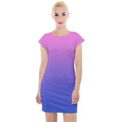 Dot Background Pattern Halftone Cap Sleeve Bodycon Dress by Bajindul