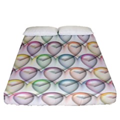 Valentine Hearts Fitted Sheet (queen Size)