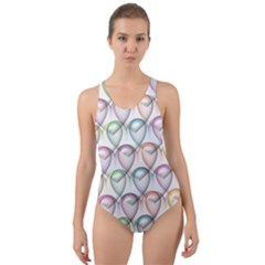 Valentine Hearts Cut-out Back One Piece Swimsuit