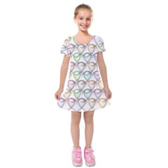 Valentine Hearts Kids  Short Sleeve Velvet Dress