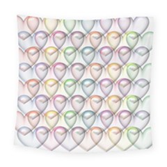 Valentine Hearts Square Tapestry (large) by HermanTelo