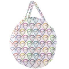 Valentine Hearts Giant Round Zipper Tote