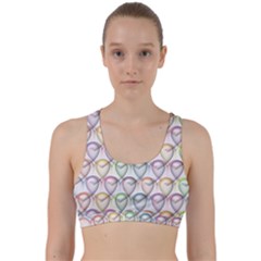 Valentine Hearts Back Weave Sports Bra