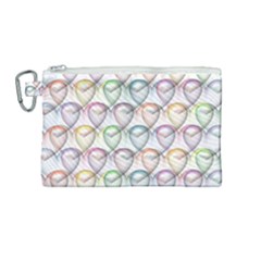 Valentine Hearts Canvas Cosmetic Bag (medium)