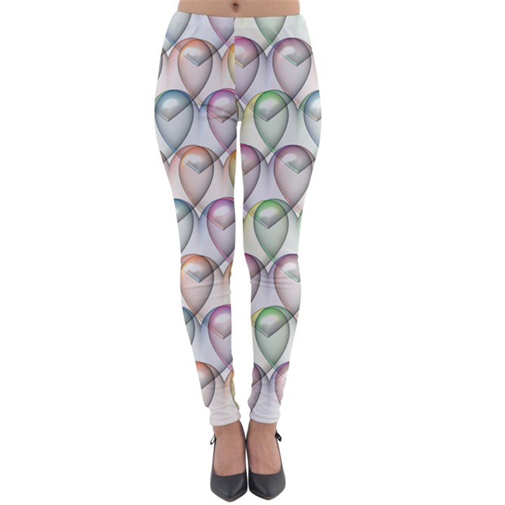 Valentine Hearts Lightweight Velour Leggings