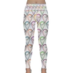 Valentine Hearts Lightweight Velour Classic Yoga Leggings