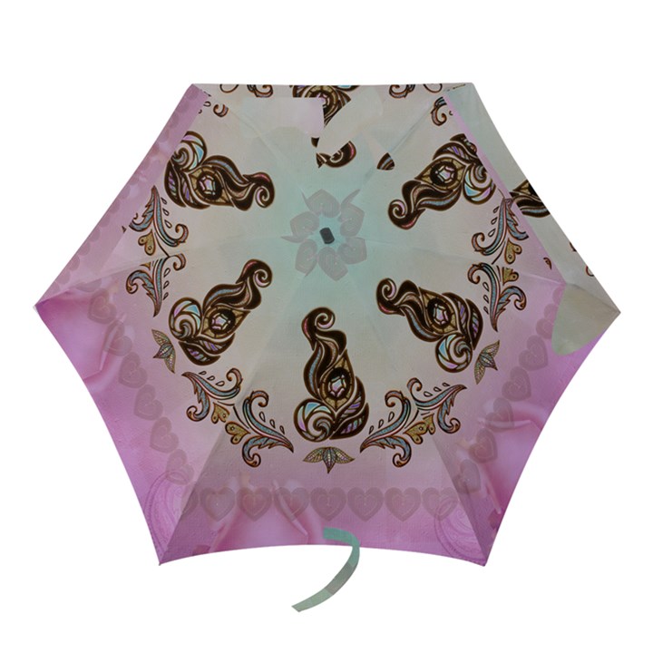 Abstract Decorative Floral Design, Mandala Mini Folding Umbrellas