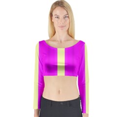 Colors And More Wonderful Colors Long Sleeve Crop Top by pepitasart