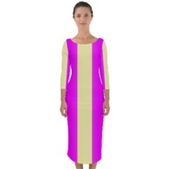 Colors And More Wonderful Colors Quarter Sleeve Midi Bodycon Dress by pepitasart