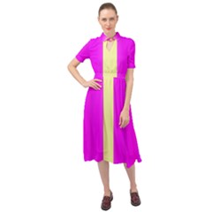 Colors And More Wonderful Colors Keyhole Neckline Chiffon Dress