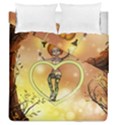 Cute Fairy  On A Swing Made By A Heart Duvet Cover Double Side (Queen Size) View1