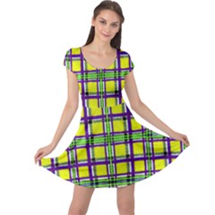 Plaid 3 Cap Sleeve Dress