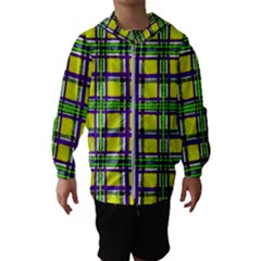 Plaid 3 Kids  Hooded Windbreaker