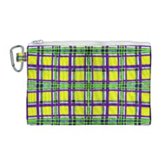 Plaid 3 Canvas Cosmetic Bag (Large)