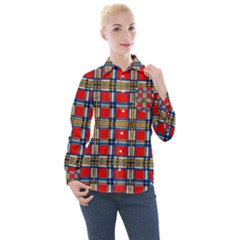 Plaid 4 Women s Long Sleeve Pocket Shirt