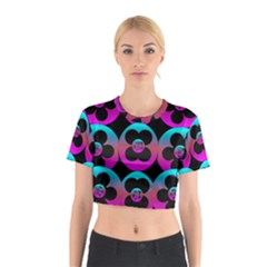 The Most Wonderful Flowers On The Festive Festivale Cotton Crop Top by pepitasart