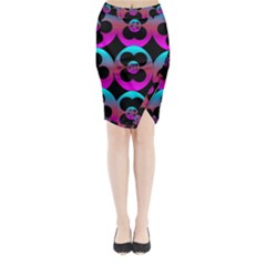 The Most Wonderful Flowers On The Festive Festivale Midi Wrap Pencil Skirt by pepitasart