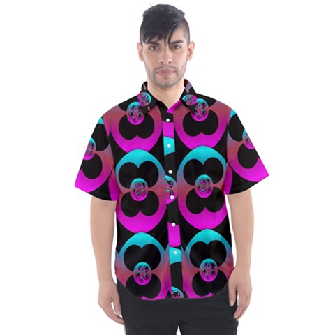 The Most Wonderful Flowers On The Festive Festivale Men s Short Sleeve Shirt by pepitasart