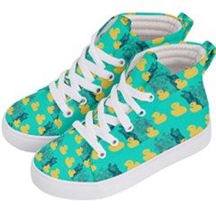 Little Yellow Duckies Kids  Hi-top Skate Sneakers by VeataAtticus