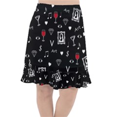 Party Pattern Fishtail Chiffon Skirt