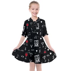 Party Pattern Kids  All Frills Chiffon Dress