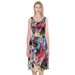 Paint Me Down 4 Midi Sleeveless Dress