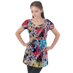 Paint Me Down 4 Puff Sleeve Tunic Top by impacteesstreetwearsix