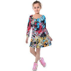 Paint Me Down 4 Kids  Long Sleeve Velvet Dress