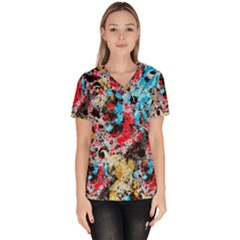 Paint Me Down 4 Women s V-neck Scrub Top by impacteesstreetwearsix