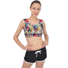 Paint Me Down 4 V-back Sports Bra by impacteesstreetwearsix