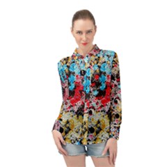 Paint Me Down 4 Long Sleeve Chiffon Shirt