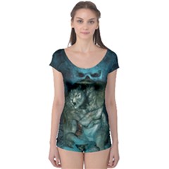 Aweome Troll With Skulls In The Night Boyleg Leotard  by FantasyWorld7