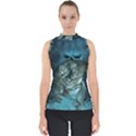 Aweome Troll With Skulls In The Night Mock Neck Shell Top View1