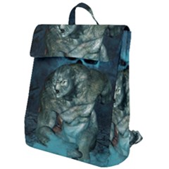 Aweome Troll With Skulls In The Night Flap Top Backpack