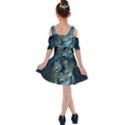 Aweome Troll With Skulls In The Night Kids  Shoulder Cutout Chiffon Dress View2