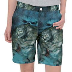 Aweome Troll With Skulls In The Night Pocket Shorts by FantasyWorld7