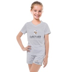 Grey & White - LaRenard Sportswear - by LaRenard Studios Kids  Mesh Tee and Shorts Set