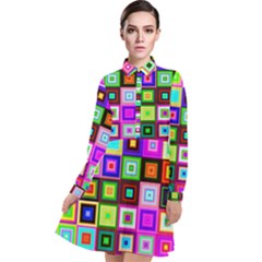 Ml 217 Long Sleeve Chiffon Shirt Dress by ArtworkByPatrick