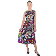 Ml 191 Midi Tie-back Chiffon Dress by ArtworkByPatrick