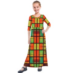 Ml 192 Kids  Quarter Sleeve Maxi Dress by ArtworkByPatrick