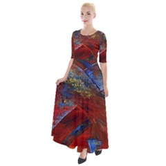 Electric Guitar Half Sleeves Maxi Dress