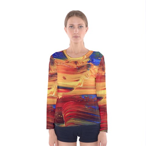 Rainbow Waves Women s Long Sleeve Tee by WILLBIRDWELL