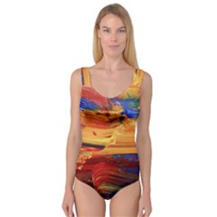 Rainbow Waves Princess Tank Leotard  by WILLBIRDWELL