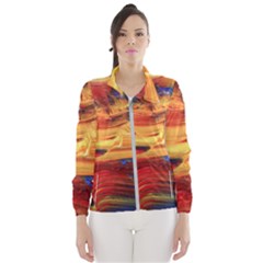 Rainbow Waves Women s Windbreaker